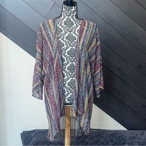 💥🍒LuLaRoe‎ Sheer Striped Lightweight Coverup 3/4 Sleeves💥🍒